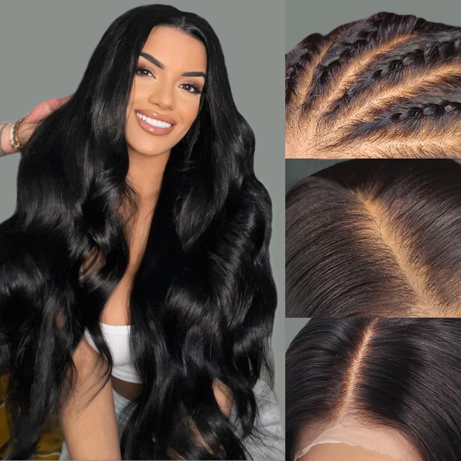 13X6 Body Wave Invisible HD Lace Frontal Wig Clean Bleached Hairline