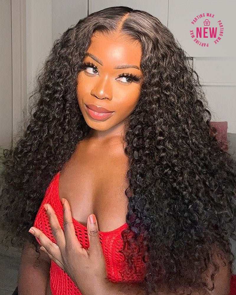 Water Wave Natural Black Easy-Wear 10x6 Parting Max Lace Human Hair Wigs