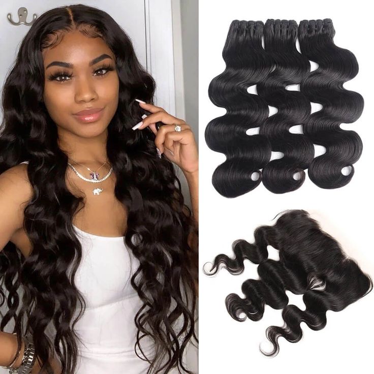 {15A 3Pcs} Body Wave Virgin Human Hair Weave 3 Bundles/pack 15A Grade Natural Black