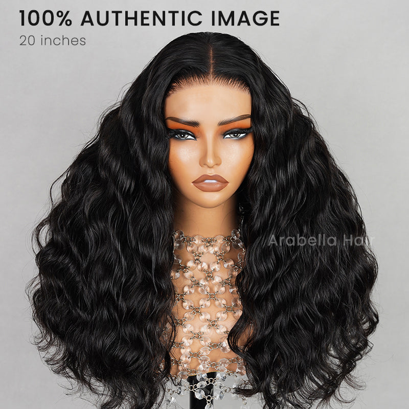 【Limited Design】Ocean Wave Natural Black Glueless 6x5 Pre-Cut Lace Human Hair Wigs