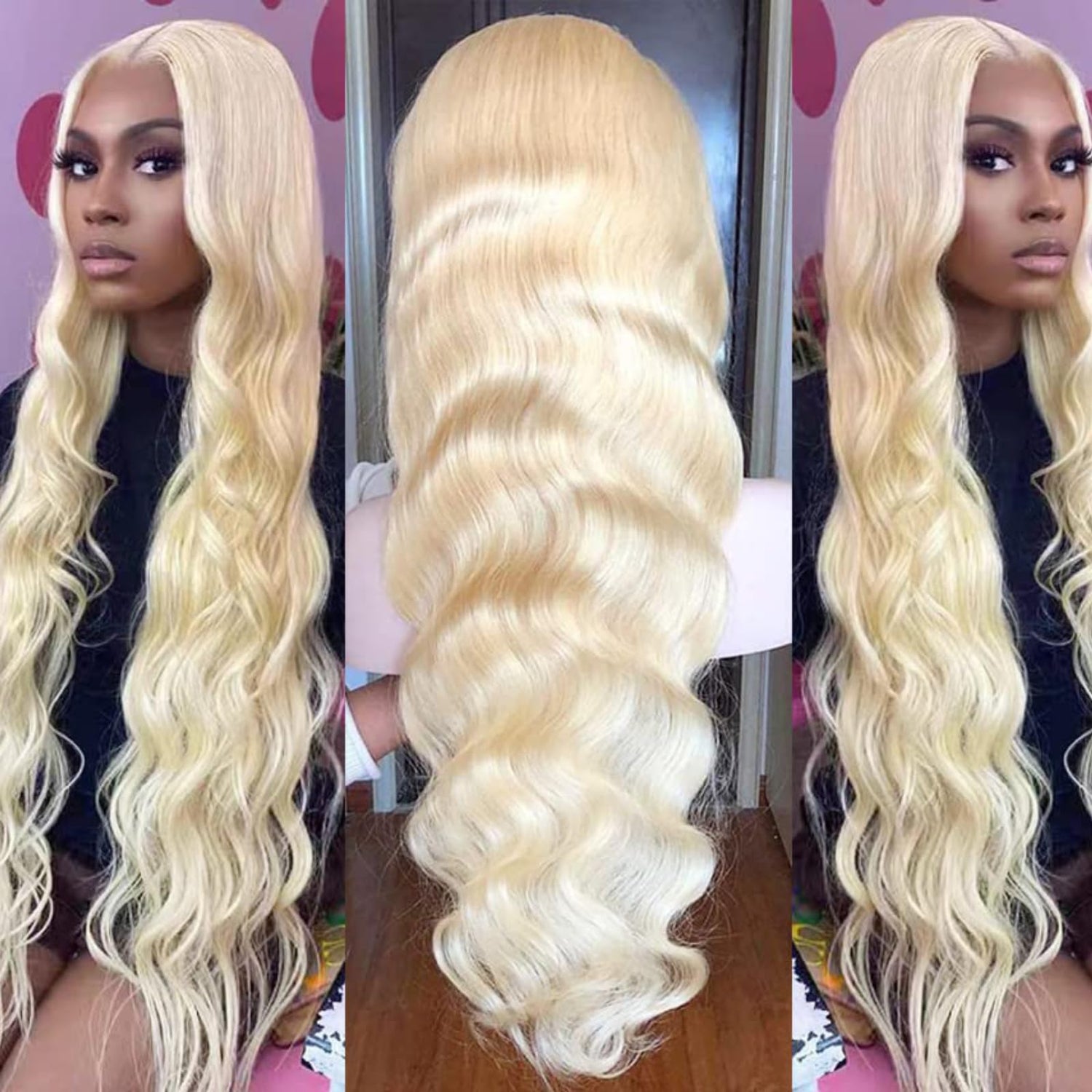 Pink Human Hair Wig Straight Barbie Doll Wigs 13x4 HD Lace Front Wigs 30  Inch Colored Wigs
