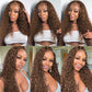 Glueless 13x4 Chestnut Dark Brown Lace Front Water Wave Glueless Wig Pre Plucked Human Hair Wigs