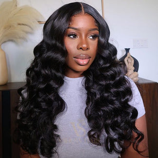 HD Lace 15A Grade Double Drawn Body Wave Human Hair Lace Front Wig Free ...