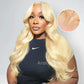 Arabella 613 Blonde 13x4 Lace Glueless Body Wave Free Part Long Wig Easily Redyed 100% Virgin Human Hair