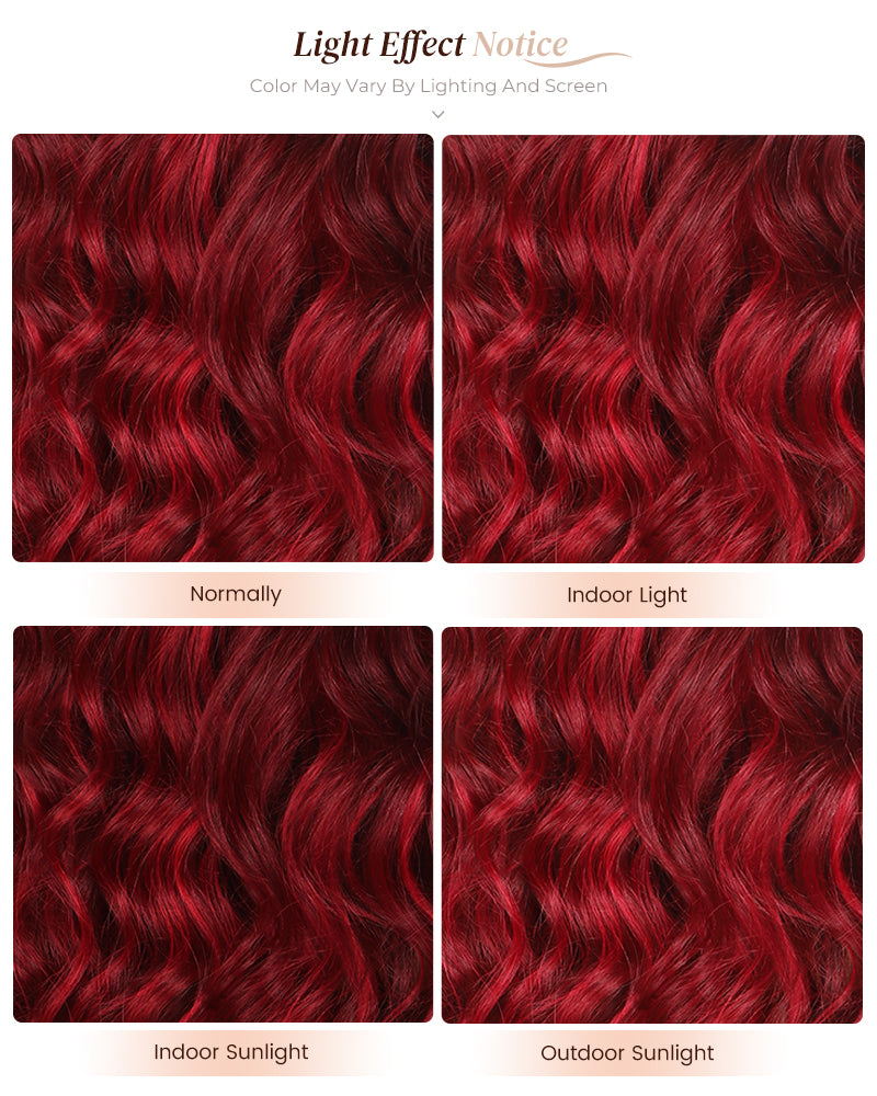 Wine Red Loose Body Wave Wigs Glueless 6x5 Pre-Cut Lace Human Hair Wig