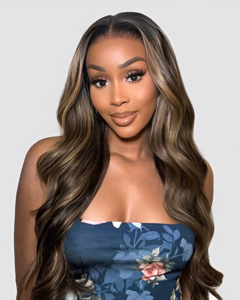 Highlight #30 Colored Body Wave 5x5 Glueless Lace Human Hair Wigs