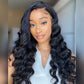 13x4 Breathable Cap Lace Frontal Wig | Loose Wave Ear-to-ear Glueless Lace Pre-Bleached Knots Human Hair