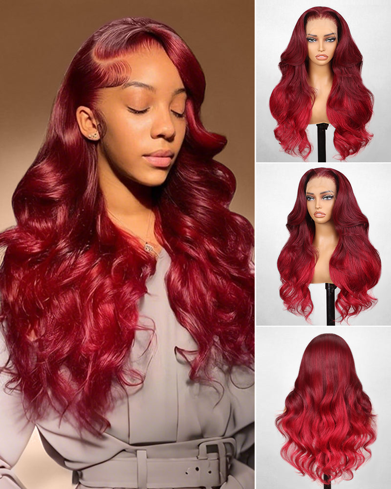 Cherry Red Two-Toned Ombre 