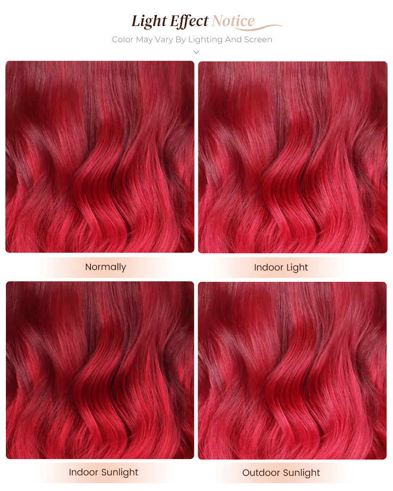 Cherry Red Two-Toned Ombre 