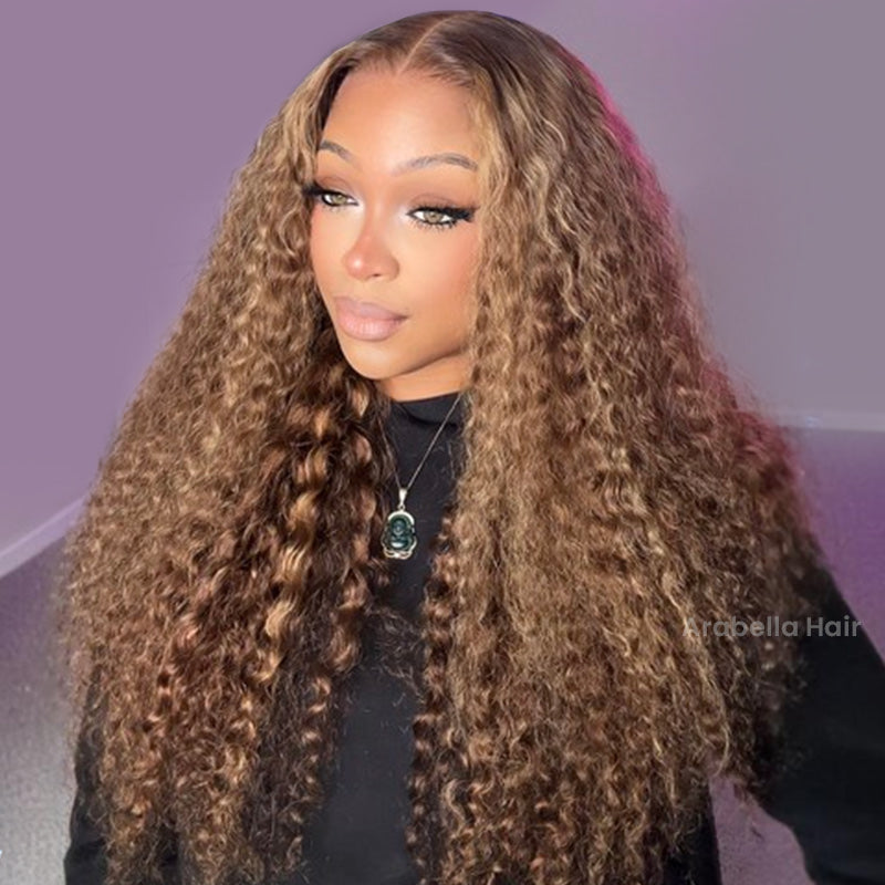 13x4 HD Lace Piano Color Water Wave Frontal Wig Long Length 