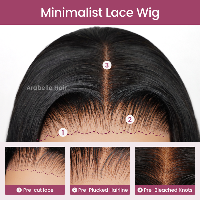 Glueless 6x5 Pre-Cut Lace Colored Easy-Wear Body Wave Human Hair Wig Beginner-Friendly