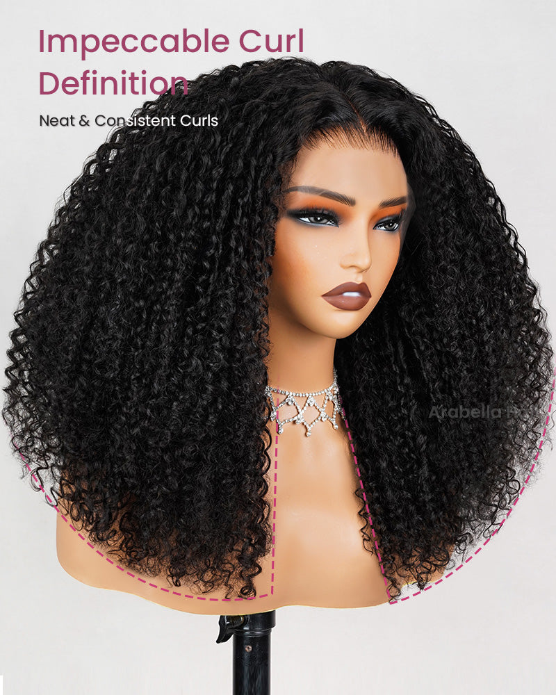 【Limited Design】Special Jerry Curl Long Bob Natural Black 13x4/6x5 Lace Double Drawn Human Hair Wigs