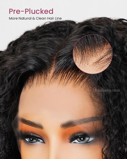 【Limited Design】Special Jerry Curl Long Bob Natural Black 13x4/6x5 Lace Double Drawn Human Hair Wigs