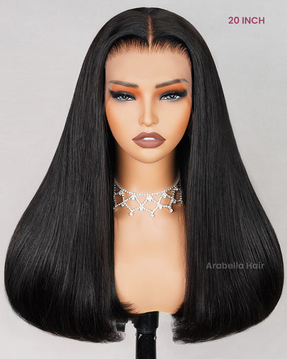 【Limited Design】SDD Super Double Drawn Bone Straight Natural Black 13x4/6x5 Lace Frontal Human Hair Wigs