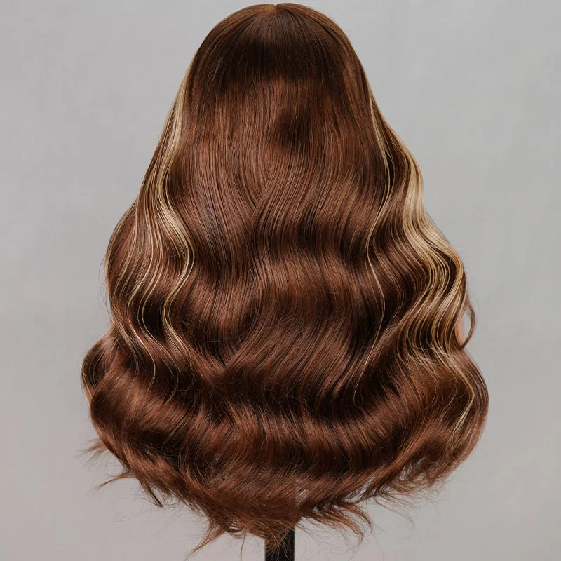 【Limited Design】Money Piece Highlight Colored Body Wave Glueless 6x5 Pre-Cut Lace Double Drawn Human Hair Wigs