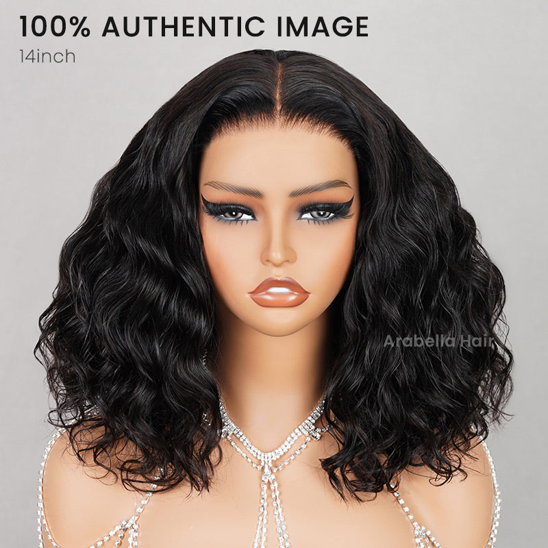 【Limited Design】Ocean Wave Natural Black Glueless 6x5 Pre-Cut Lace Human Hair Wigs