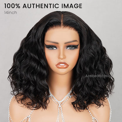 【Limited Design】Ocean Wave Natural Black Glueless 6x5 Pre-Cut Lace Human Hair Wigs