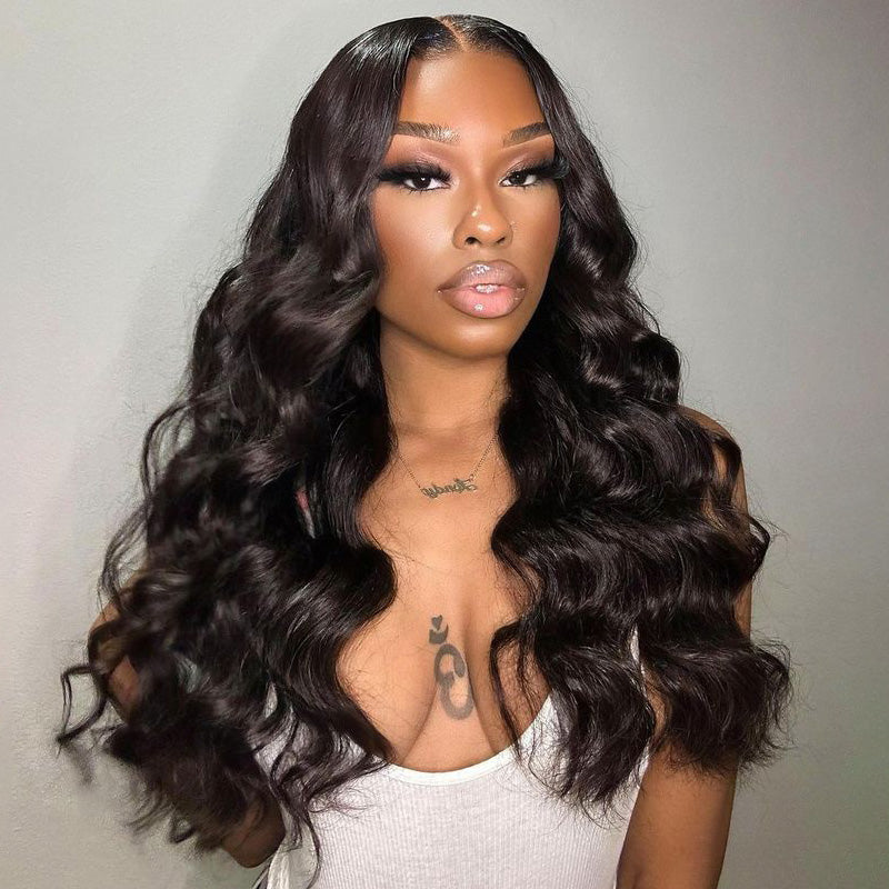 Last Sale: Loose Wave Natural Black 4x4 Lace Glueless Human Hair Wigs
