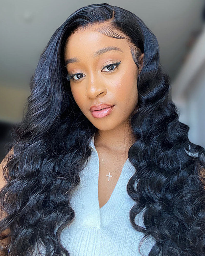 Blue 360 free part shops lace front wig