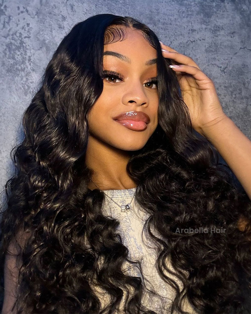 Body Wave Natural Black Glueless 6x5 Lace/13x4 Lace Front Human Hair Free Part