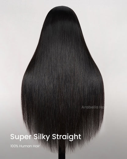 3 In 1 Half Wig Silky Straight Natural Black Half Wig Beginner-Friendly Human Hair Wigs