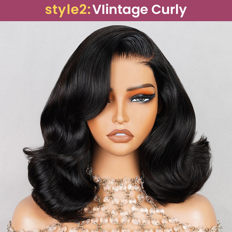 Minimalist Short Bob: Pre Plus Layered Wig - 6x5 Pre-Cut Lace Celebrity Style C Part Human Hair