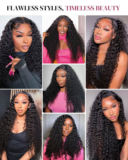 Special Jerry Curly Natural Black 13x4 Lace Front Human Hair Wigs