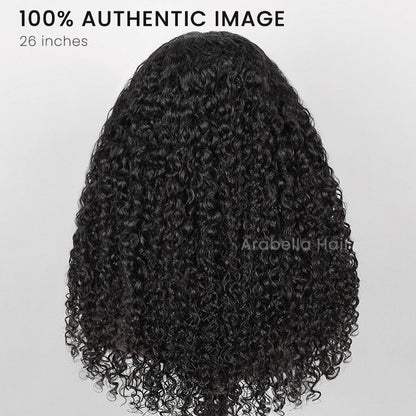 Deep Curly Natural Black Glueless 6x5 Pre-Cut Lace Human Hair Wig