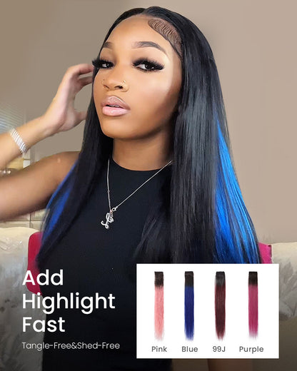 【Limited Design】Easy-Wear Glueless 6x5 Pre-Cut Lace Straight Wig With Bleached Knots - Human Hair In Natural Black With Color Choices