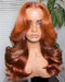 6x5 Lace Ombre Ginger Brown Colored Pre-Layered Loose Body Wave Pre-Cut Glueless Human Hair Wig