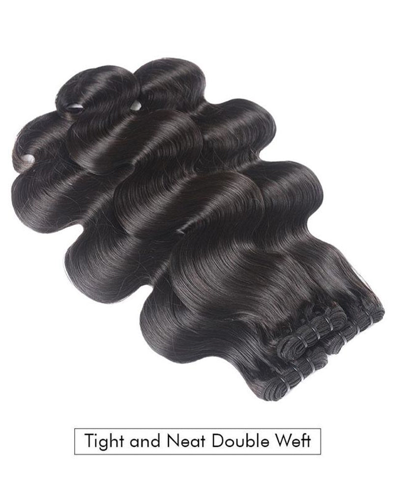 {15A 3Pcs} Body Wave Virgin Human Hair Weave 3 Bundles/pack 15A Grade Natural Black Arabella Hair 