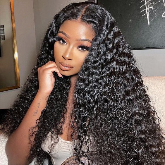 Flash Sale: Water Wave 4x4 Lace Closure Glueless Natural Black Human Hair Wigs