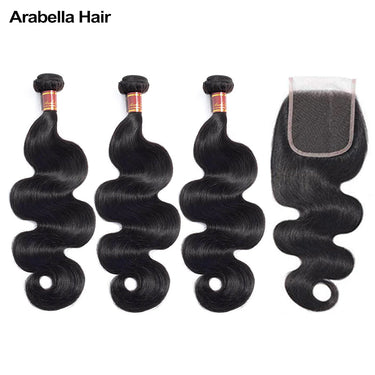 {12A 3Pcs+Closure} Body Wave 3 Bundles Hair With 4x4 Lace Closure 12A ...